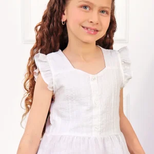 Blusa con Escote Corazón y Faldón