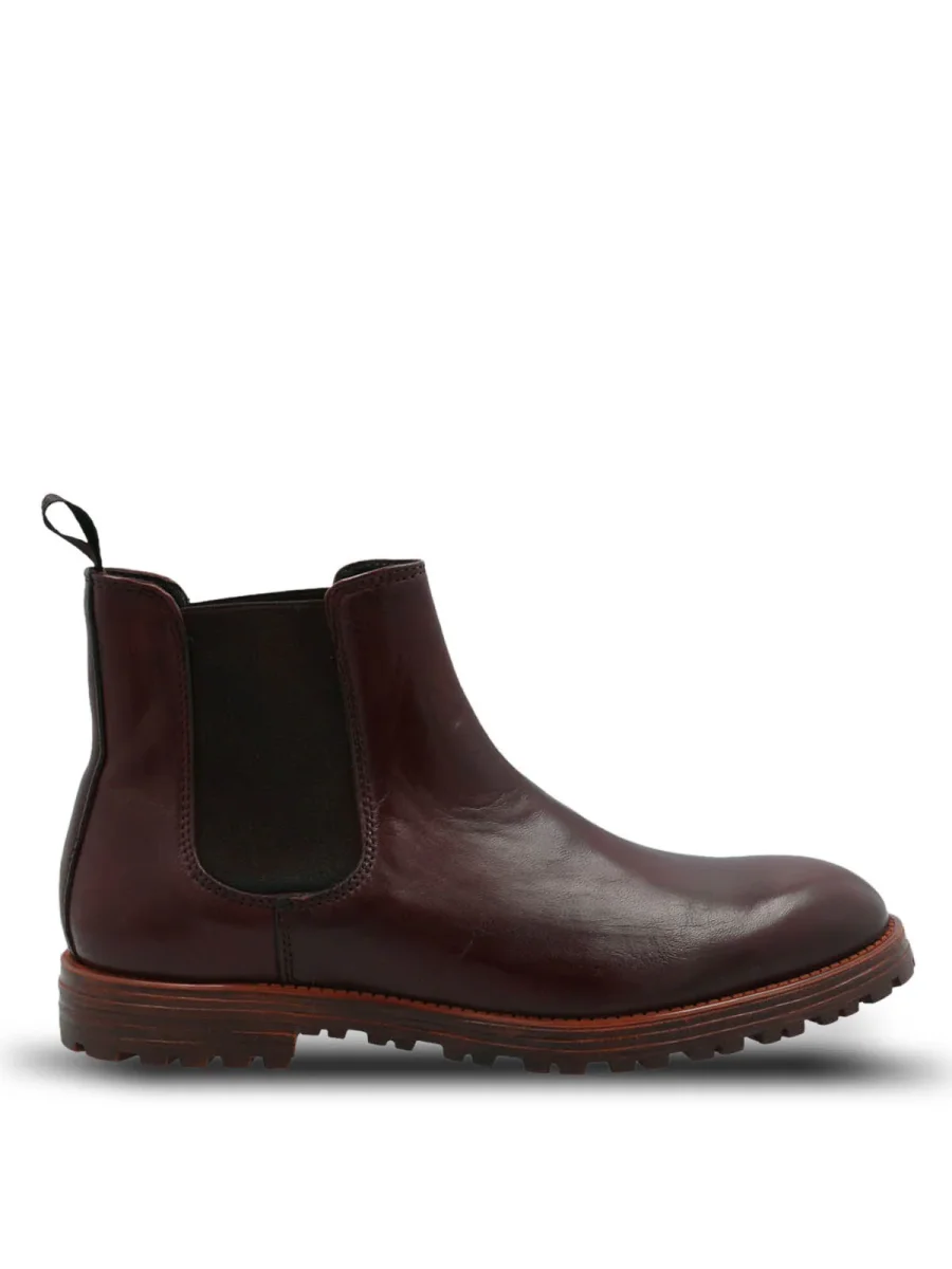 Botin Cuero Hombre Italiano Montena Burdeo Hush Puppies