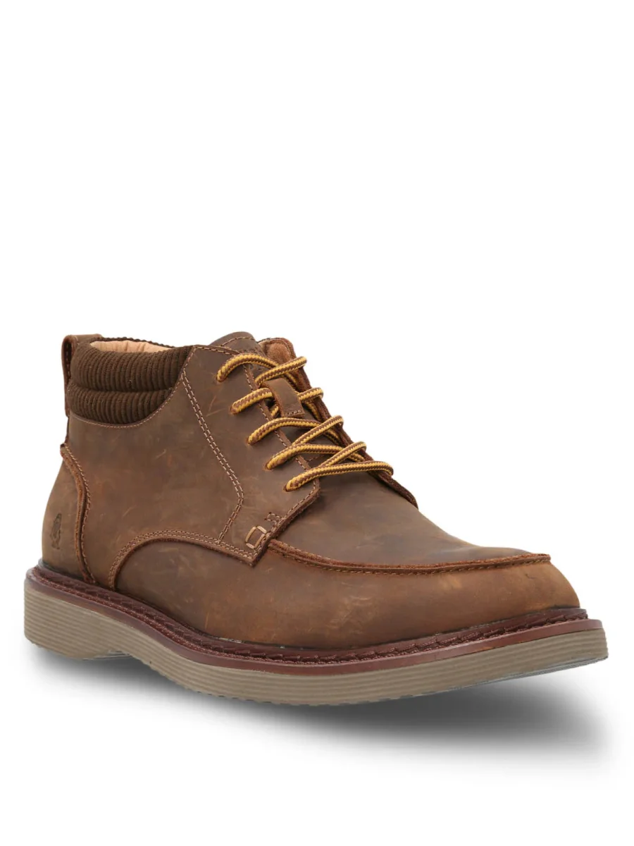 Botin Cuero Hombre Vittorio Café Hush Puppies - Imagen 3