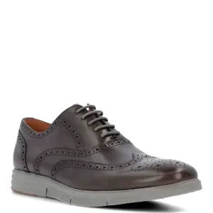 Zapato Cuero Hombre Wing Flex Gris