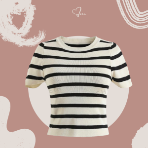 BLUSA CON ESTAMPADO DE RAYAS