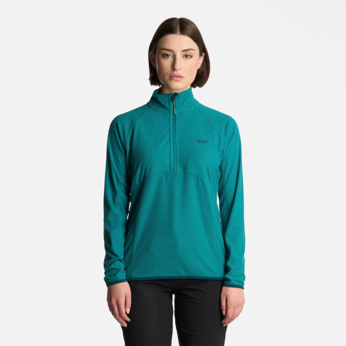 Polerón Mujer Jacaranda Nano-F 14 Zip Turquesa Lippi - Imagen 2