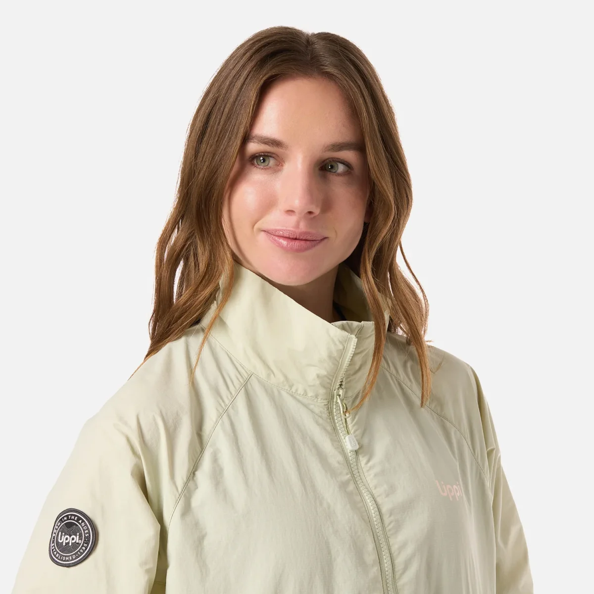 Chaqueta Mujer WindCity WindBreaker 1/4 Zip Jacket Verde Claro Lippi - Imagen 5