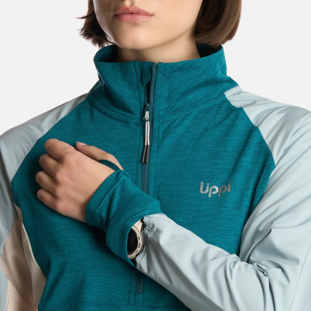 Polerón Mujer Egger 1/4 Zip Petroleo Lippi - Imagen 5