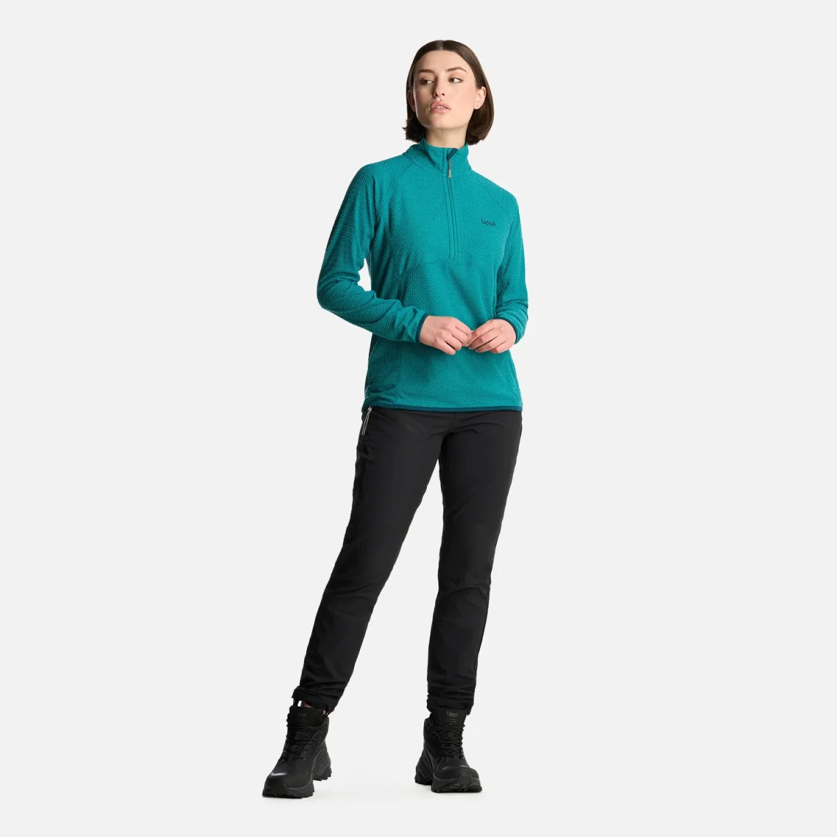 Polerón Mujer Jacaranda Nano-F 14 Zip Turquesa Lippi - Imagen 6